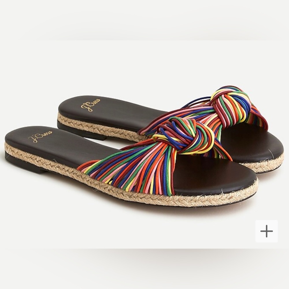 J.Crew Knotted slide sandals size 8.5 NWT